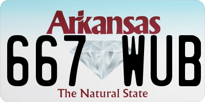AR license plate 667WUB
