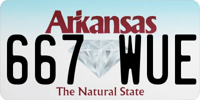 AR license plate 667WUE