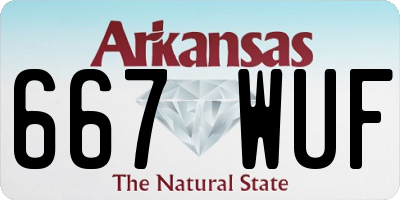 AR license plate 667WUF