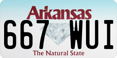 AR license plate 667WUI