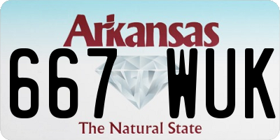 AR license plate 667WUK