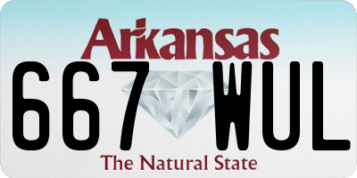 AR license plate 667WUL