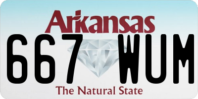 AR license plate 667WUM