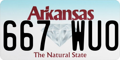 AR license plate 667WUO