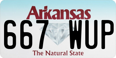AR license plate 667WUP