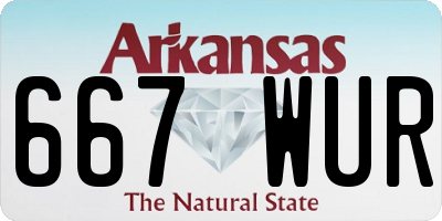 AR license plate 667WUR