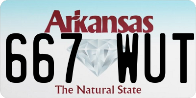 AR license plate 667WUT