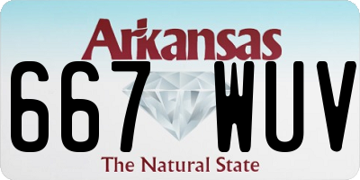 AR license plate 667WUV