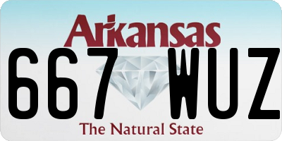 AR license plate 667WUZ