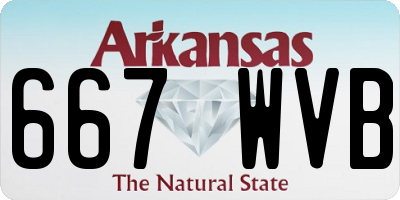 AR license plate 667WVB