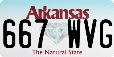 AR license plate 667WVG