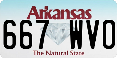 AR license plate 667WVO