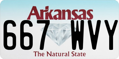 AR license plate 667WVY