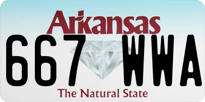 AR license plate 667WWA