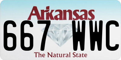 AR license plate 667WWC