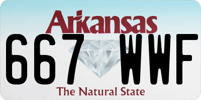 AR license plate 667WWF