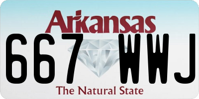 AR license plate 667WWJ