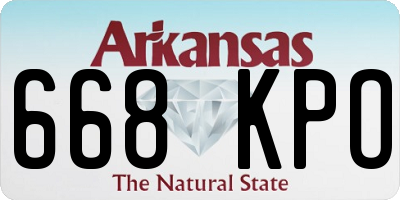 AR license plate 668KPO