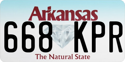 AR license plate 668KPR