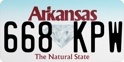 AR license plate 668KPW