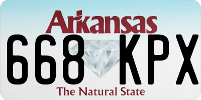 AR license plate 668KPX