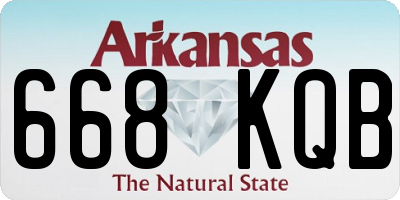 AR license plate 668KQB