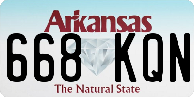 AR license plate 668KQN