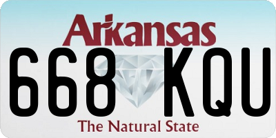 AR license plate 668KQU
