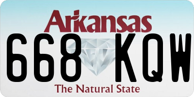 AR license plate 668KQW