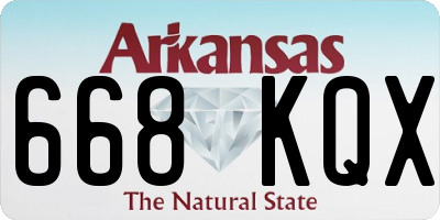 AR license plate 668KQX