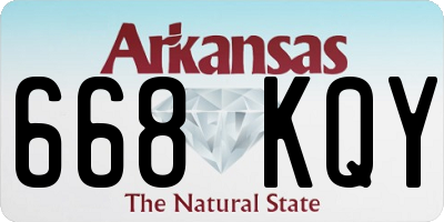 AR license plate 668KQY