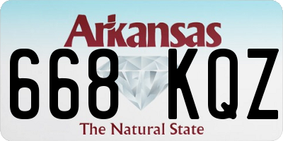 AR license plate 668KQZ