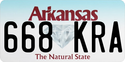 AR license plate 668KRA