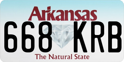 AR license plate 668KRB