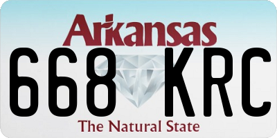 AR license plate 668KRC