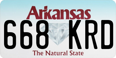AR license plate 668KRD