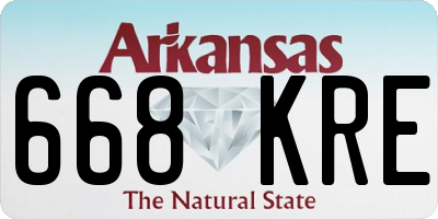 AR license plate 668KRE