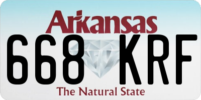 AR license plate 668KRF