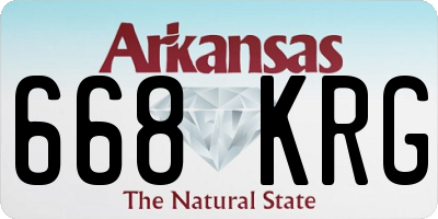AR license plate 668KRG