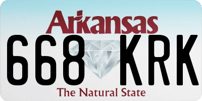 AR license plate 668KRK