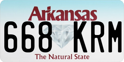 AR license plate 668KRM
