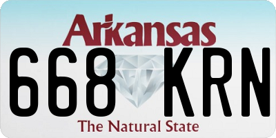 AR license plate 668KRN