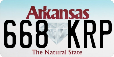 AR license plate 668KRP