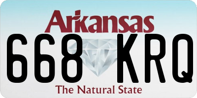 AR license plate 668KRQ