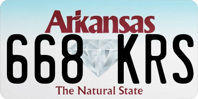 AR license plate 668KRS