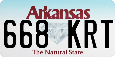AR license plate 668KRT