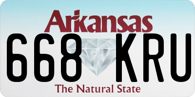 AR license plate 668KRU