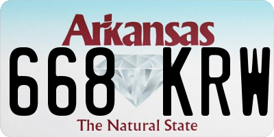 AR license plate 668KRW