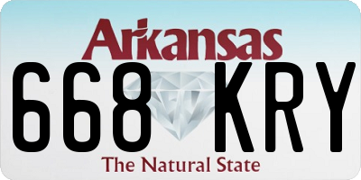 AR license plate 668KRY