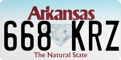 AR license plate 668KRZ